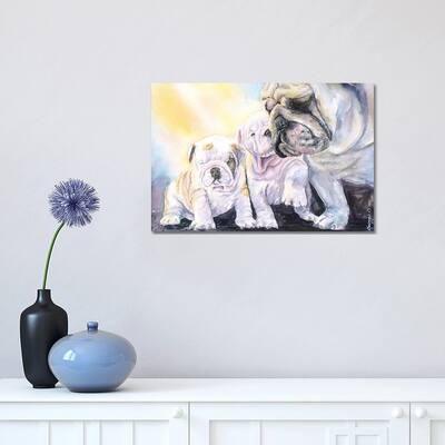 iCanvas "English Bulldog Family" by George Dyachenko Canvas Print