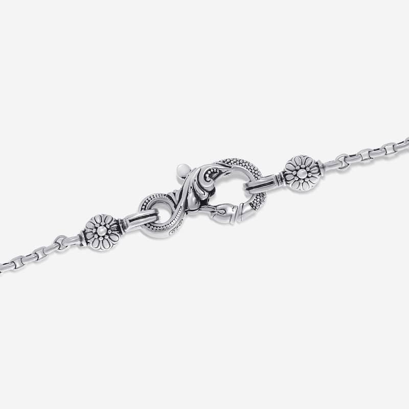 Konstantino Kleos Sterling Silver & 18K Yellow Gold, London Blue Topaz, Pearl & Iolite Lariat Cross Necklace - 28"
