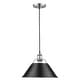 preview thumbnail 9 of 9, Golden Lighting Orwell Single Light 14" Wide Pendant in Pewter with