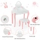 preview thumbnail 11 of 16, Gymax Kids Vanity Princess Makeup Dressing Table Stool Set W/ Mirror - See Details