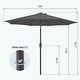 preview thumbnail 9 of 76, 9-ft Patio Market Umbrella with Tilting Pole, Waterproof & Breathable Canopy