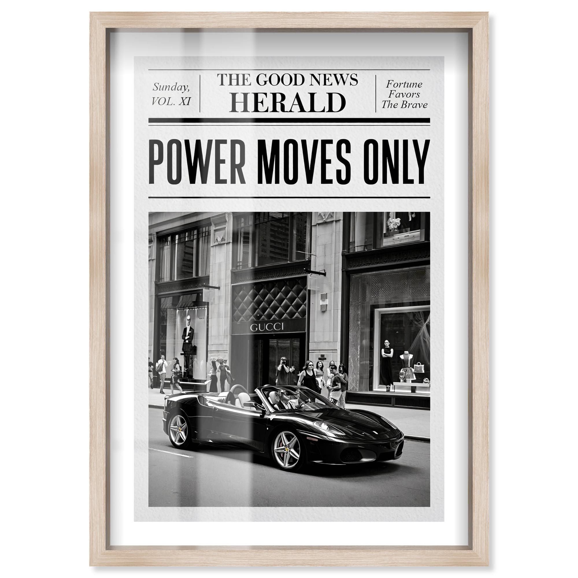 News Power Moves Fashion Photography Shadowbox Print by Notoriart