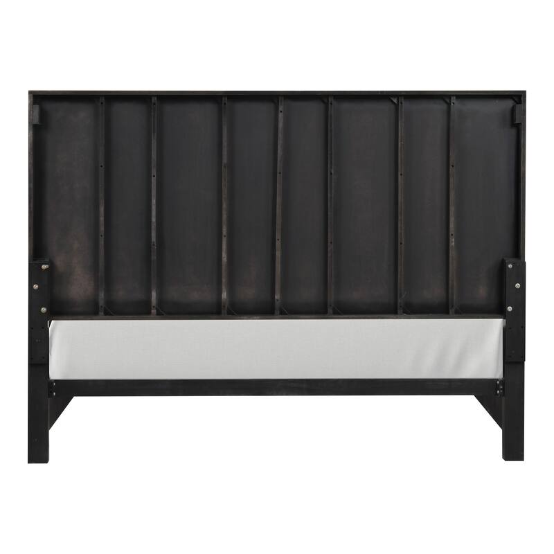 Furniture of America Kismet Modern 6-Piece Black Wood Platform Bedroom Set