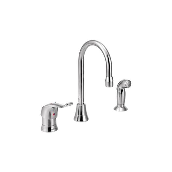 Shop Moen 8138 M Dura Commercial Kitchen Faucet Chrome Free
