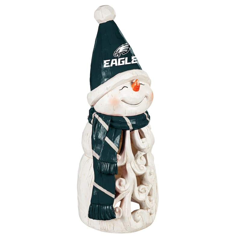 Philadelphia Eagles Snowman LED Garden Statuary, 26"