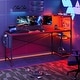 preview thumbnail 39 of 54, 61" Gaming Desk Computer Desk with LED Lights Storage Shelves and Side Bag Home Office Desk