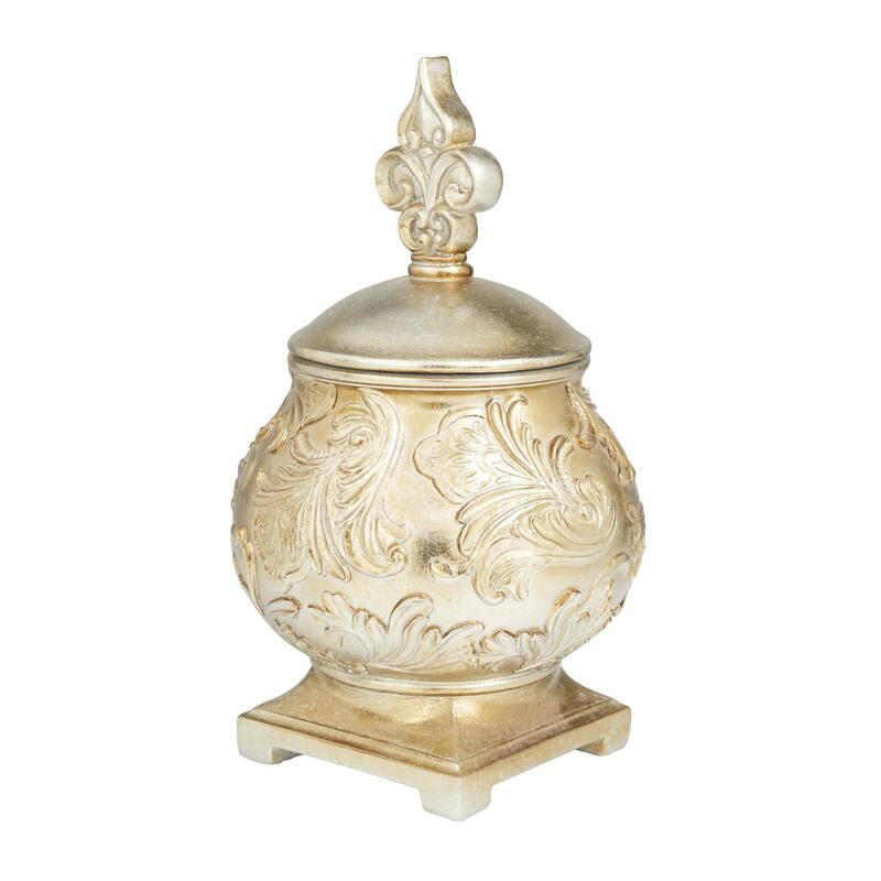Polystone Decorative Jars - Gold - Roche River Decor - Gold