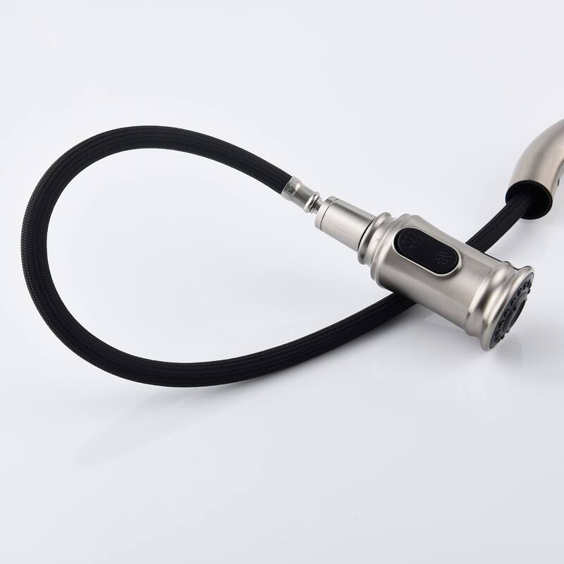 Bridge Kitchen Faucet with Pull-Down Sprayhead in Spot