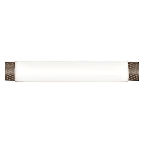 slide 1 of 1, Charlotte 41-inch Oil-Rubbed Bronze LED Vanity, White Shade