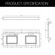 preview thumbnail 18 of 28, PROOX Bath Vanity Cultured Marble Counter Top Rectangle Porcelian Sink