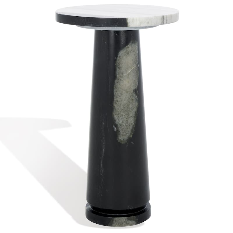 SAFAVIEH Couture Valentia Round Marble Accent Table - 10" W x 10" D x 18" H