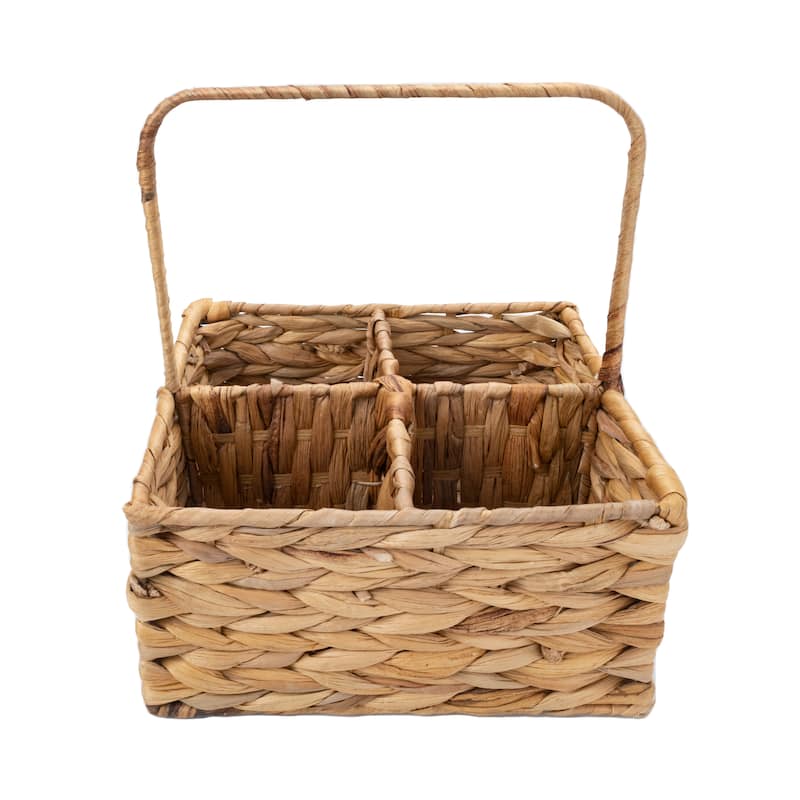 JoJo Fletcher Woven Natural Water Hyacinth Kitchen/Utensil Caddy