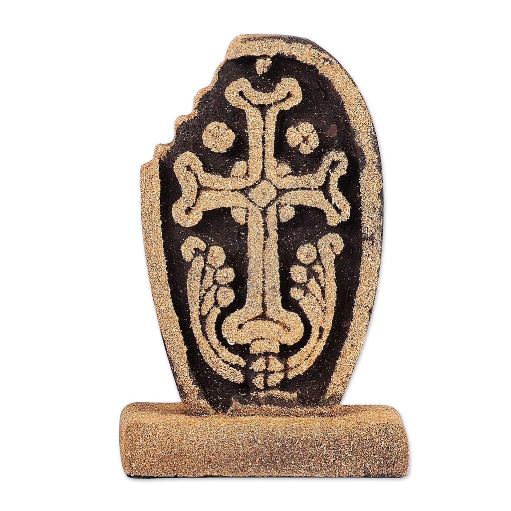 Novica Handmade Echmiadzin Memory Tuff Stone Stela Sculpture (Small)