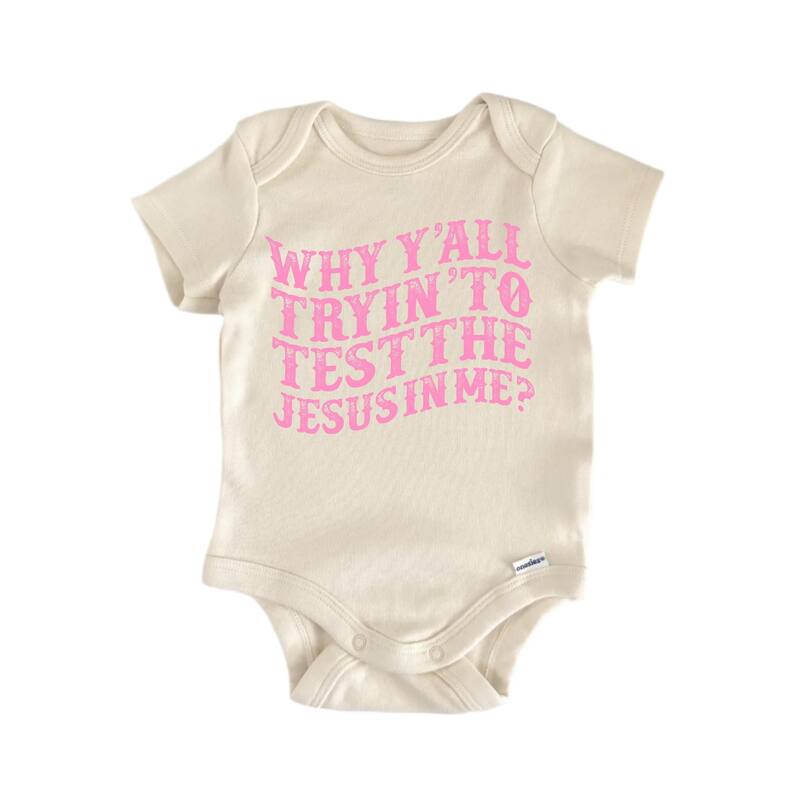 Test Jesus In Me Jesus Religious God Christian - Baby Boy Girl Clothes Bodysuit - Blue - 0-3M