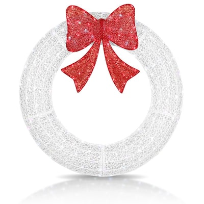 Pre-Lit Outdoor Christmas Wreath Decoration