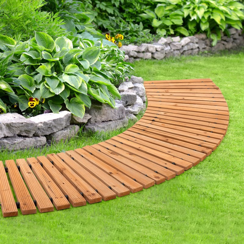 ​​COSIEST Roll-Out Cedar Garden Pathway with 6FT 8FT 12FT
