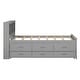 preview thumbnail 11 of 12, Twin Platform Bed with Storage Headboard, USB, Twin Size Trundle and 3-Drawers, Grey