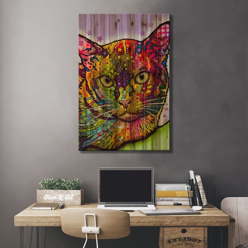 Burmese Print On Wood by Dean Russo - Multi-Color
