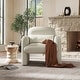 preview thumbnail 3 of 14, Roundhill Furniture Dylan Modern Upholstered Barrel Armchair, Cream White