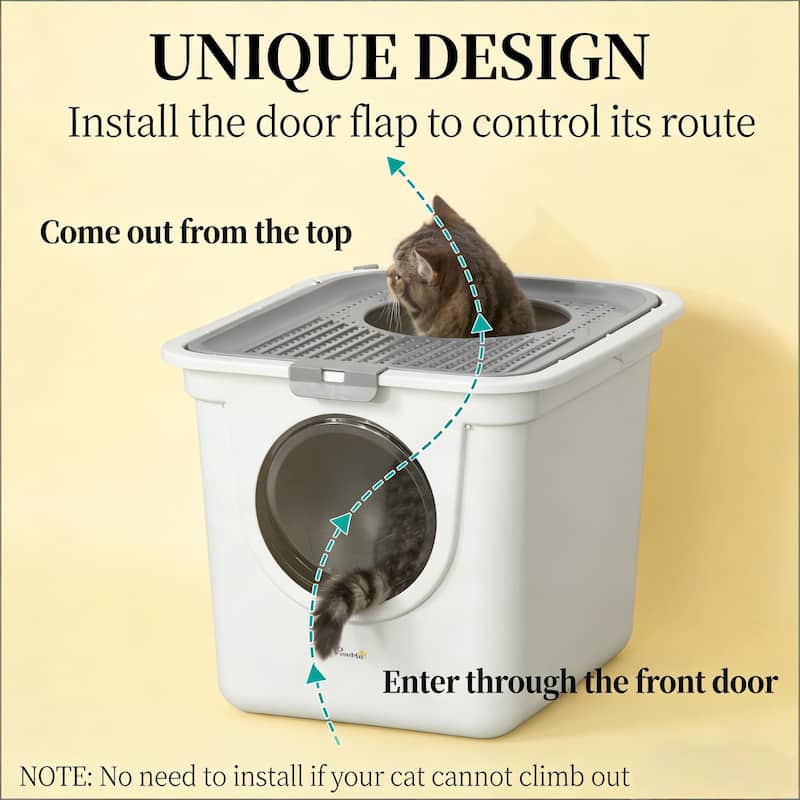 Cat Litter Box,Cat Litter Box with Top Exit