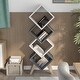 preview thumbnail 11 of 21, Furniture of America Diamonte Mid-century Modern 4-shelf Bookcase