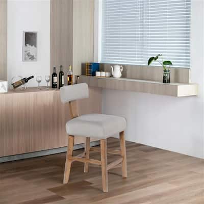 Thalia T-Back Bar Stool with Fully Upholstered Cushion