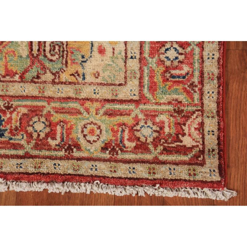 Heriz Serapi Vegetable Dye Rug Handmade Foyer Wool Carpet - 2'11"x 5'0"