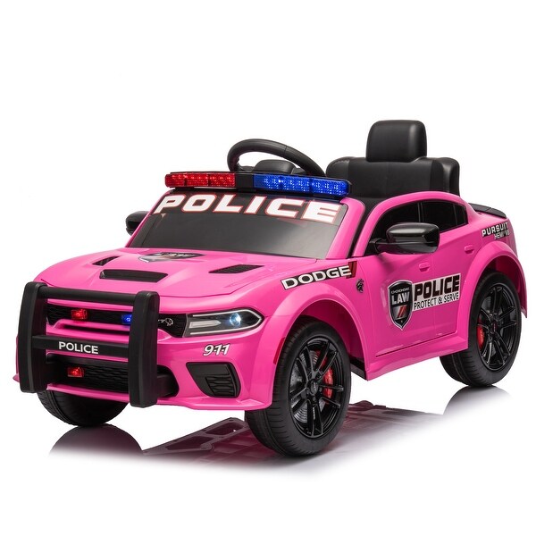 Licensed Dodge Charger 12V Ride-On Police Car - Remote Control