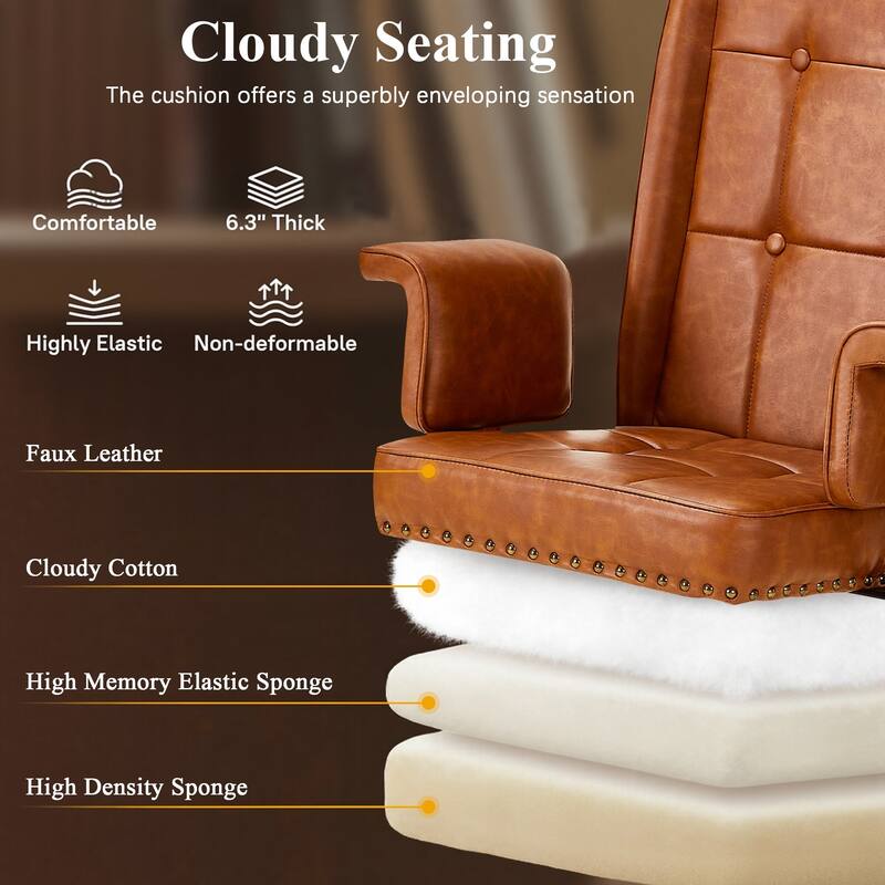 Adjustable Desk Chair Executive Office Chair Computer Chair Ergonomic Mid Back with 360°Swivel Home Office Desk Chair