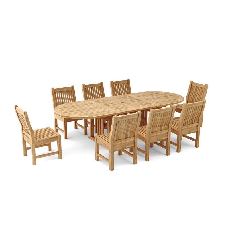 Classic Charm Dining Chair - Traditional Curved Back Design - 9 Piece Set - Elegant Dining Room Seating