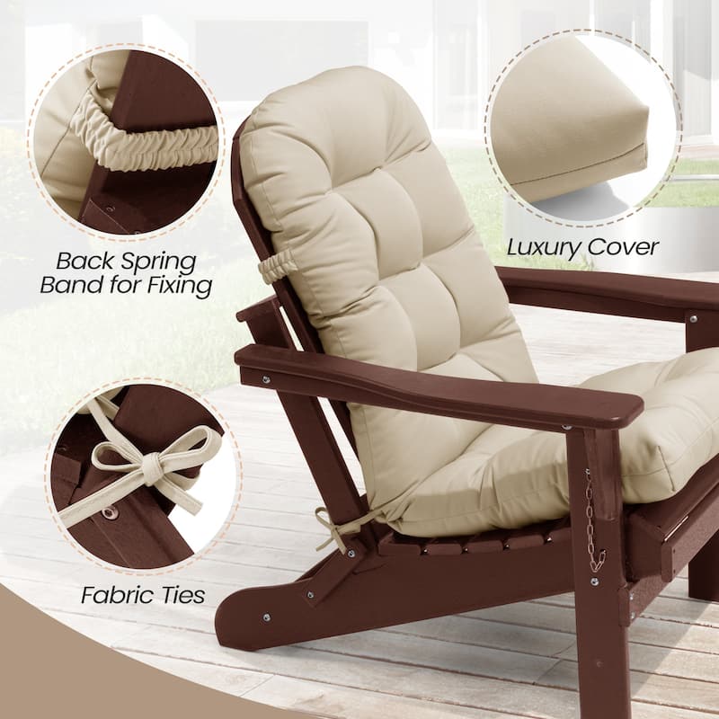 Adirondack Style Patio Outdoor Chair Cushion for Adirondack Chair or Lounge Rocking Chair - See picture