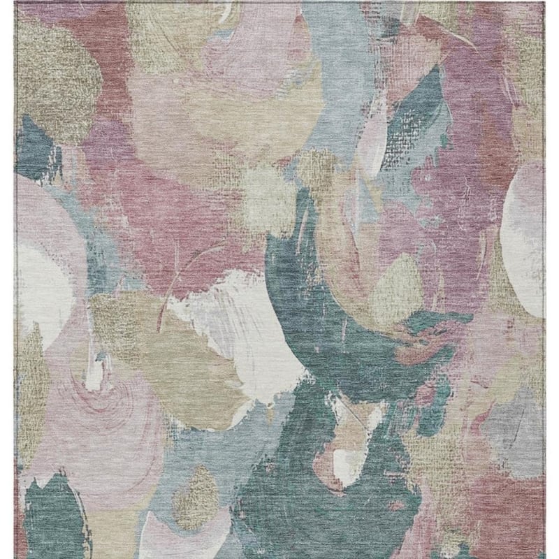 HomeRoots Abstract Transitional Rectangle Outdoor Rug