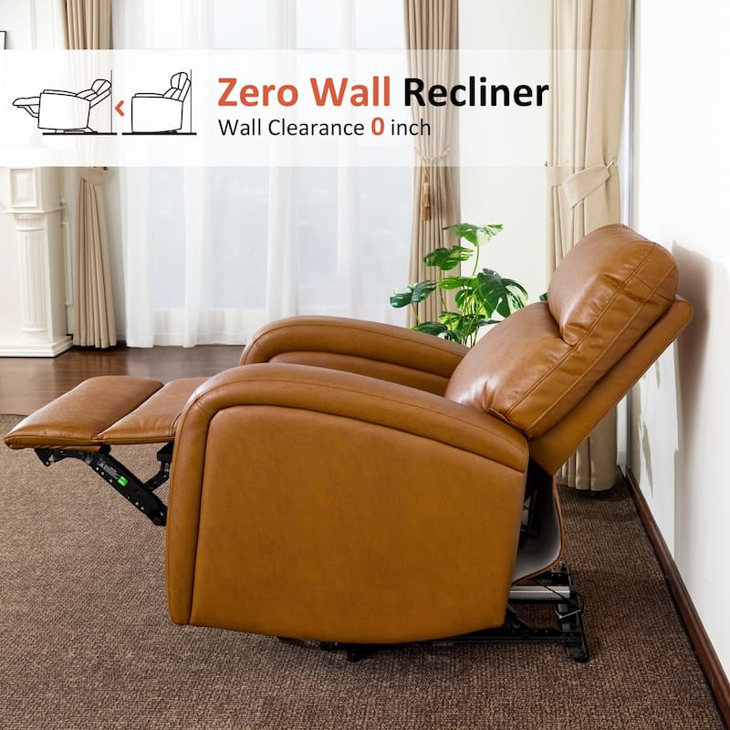 Zero Wall Recliner Chair, Power Recliner with USB & Type-C Dual Charge Ports, for Small Space, Living Room