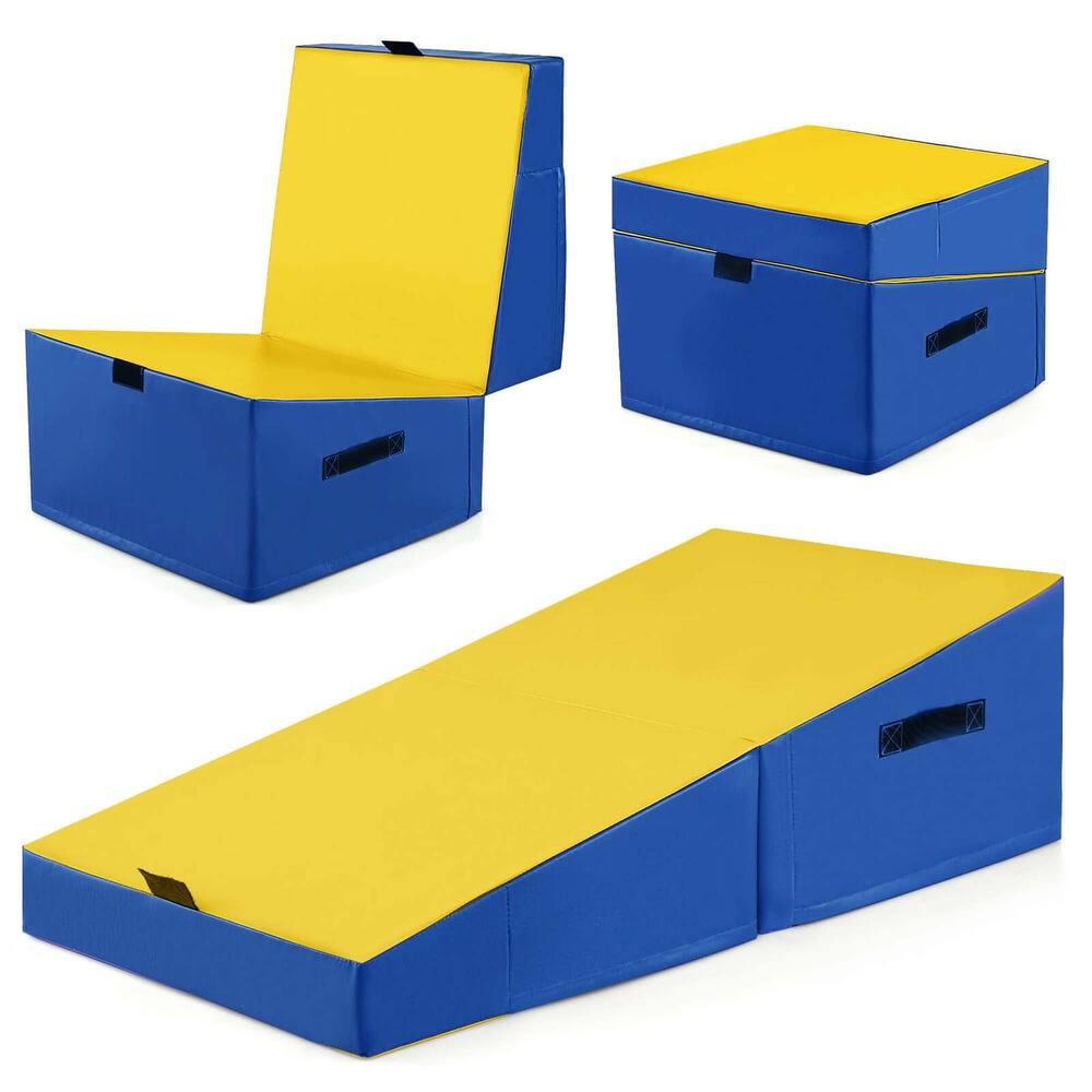 Costway Gymnastics Tumbling Mat Folding Incline Yoga Mat with Non-slip - See Details