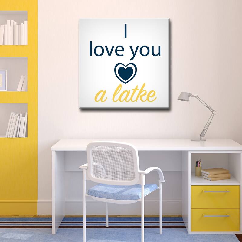 Ready2HangArt 'I Love you a Latke II' Hanukkah Canvas Wall Art