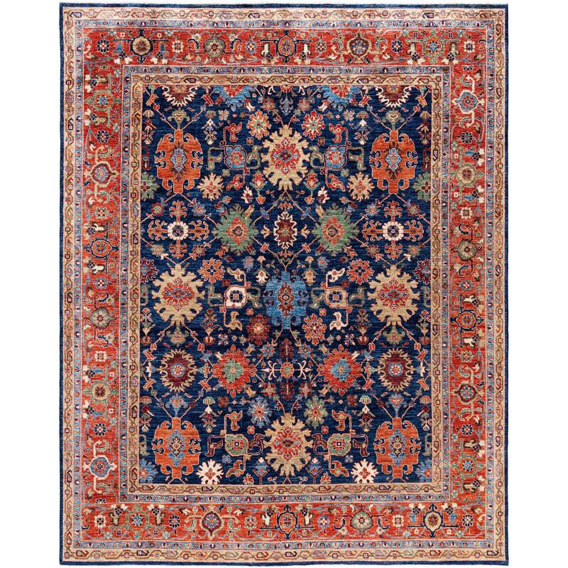 Serapi One-of-a-Kind Hand-Knotted Area Rug - Blue - 8' 0" x 9' 10"