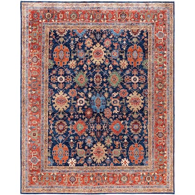 Serapi One-of-a-Kind Hand-Knotted Area Rug - Blue - 8' 0" x 9' 10"
