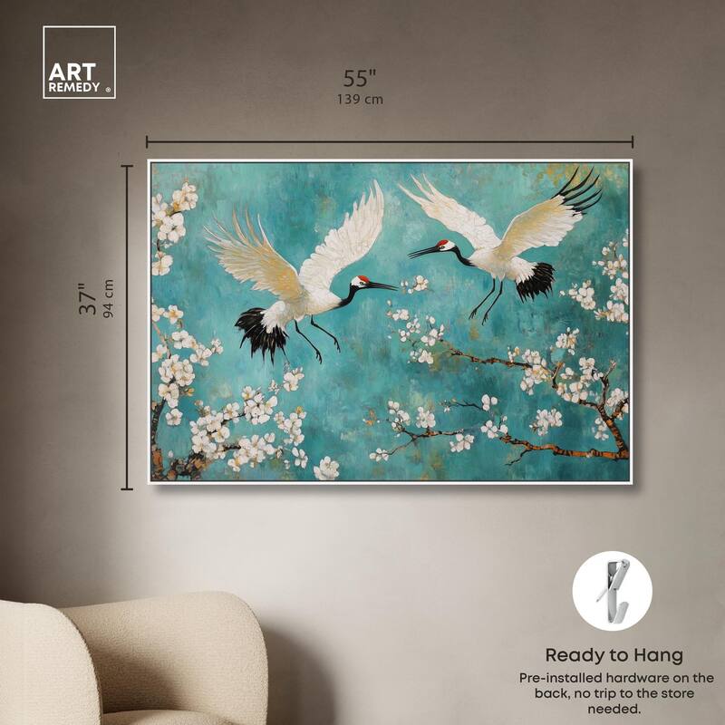 Gentle Tiger Nap Canvas Elegant Birds by Art Remedy
