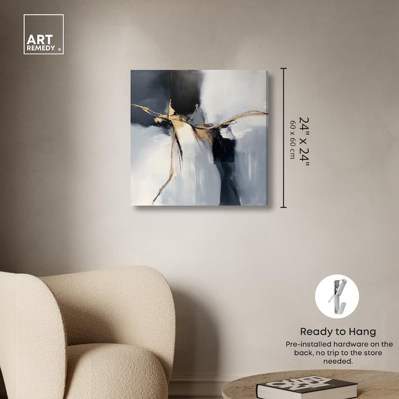 Golden Fissure II Canvas by Art Remedy, Gallery Wrapped