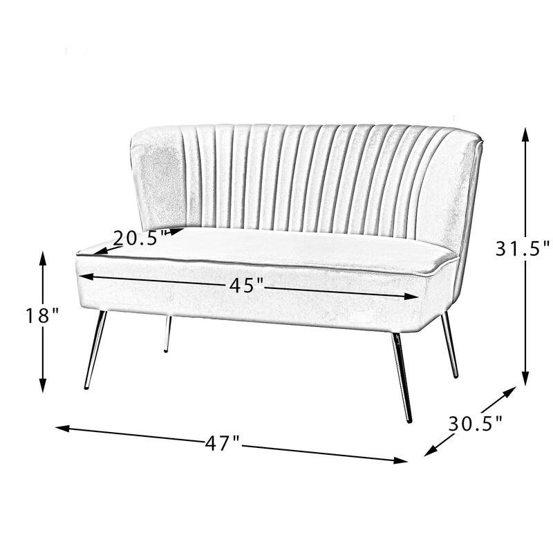 Delicia 3 Piece Living Room Set with Golden Legs by HULALA HOME