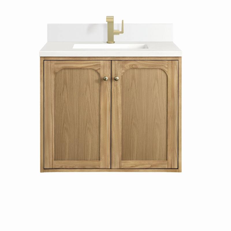 James Martin Vanities 545-V30-1WZ Laurent 30" Wall Mounted or Free - Light Natural Oak - Oak Finish
