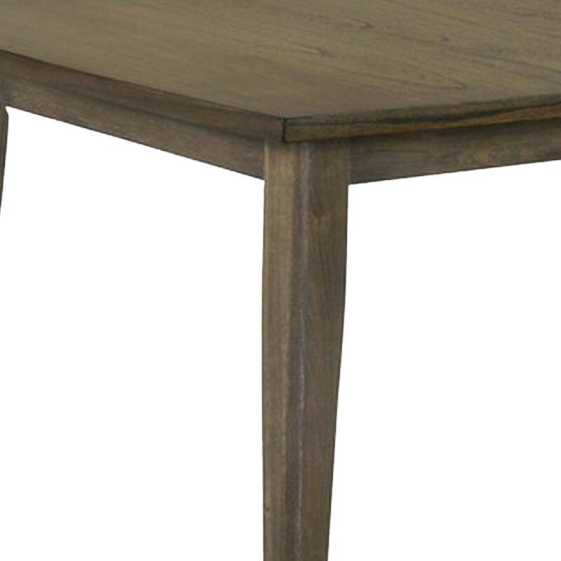 Yuki 72 Inch Rectangular Dining Table, Tapered Legs, Vintage Walnut Brown