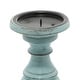 preview thumbnail 15 of 33, Mango Wood Turned Style Pillar Candle Holder (Set of 3) - White, Brown, Gold, Black, Light Blue, Cream, Silver