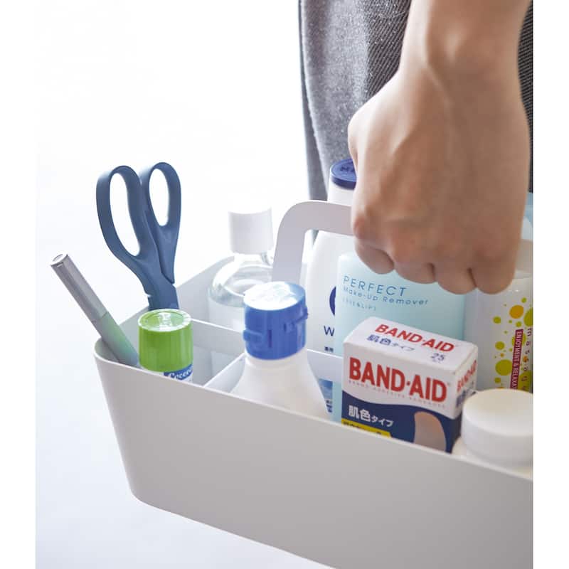 Yamazaki Home Storage Caddy, Steel - L 5.91 x W 11.81 x H 5.91 inches