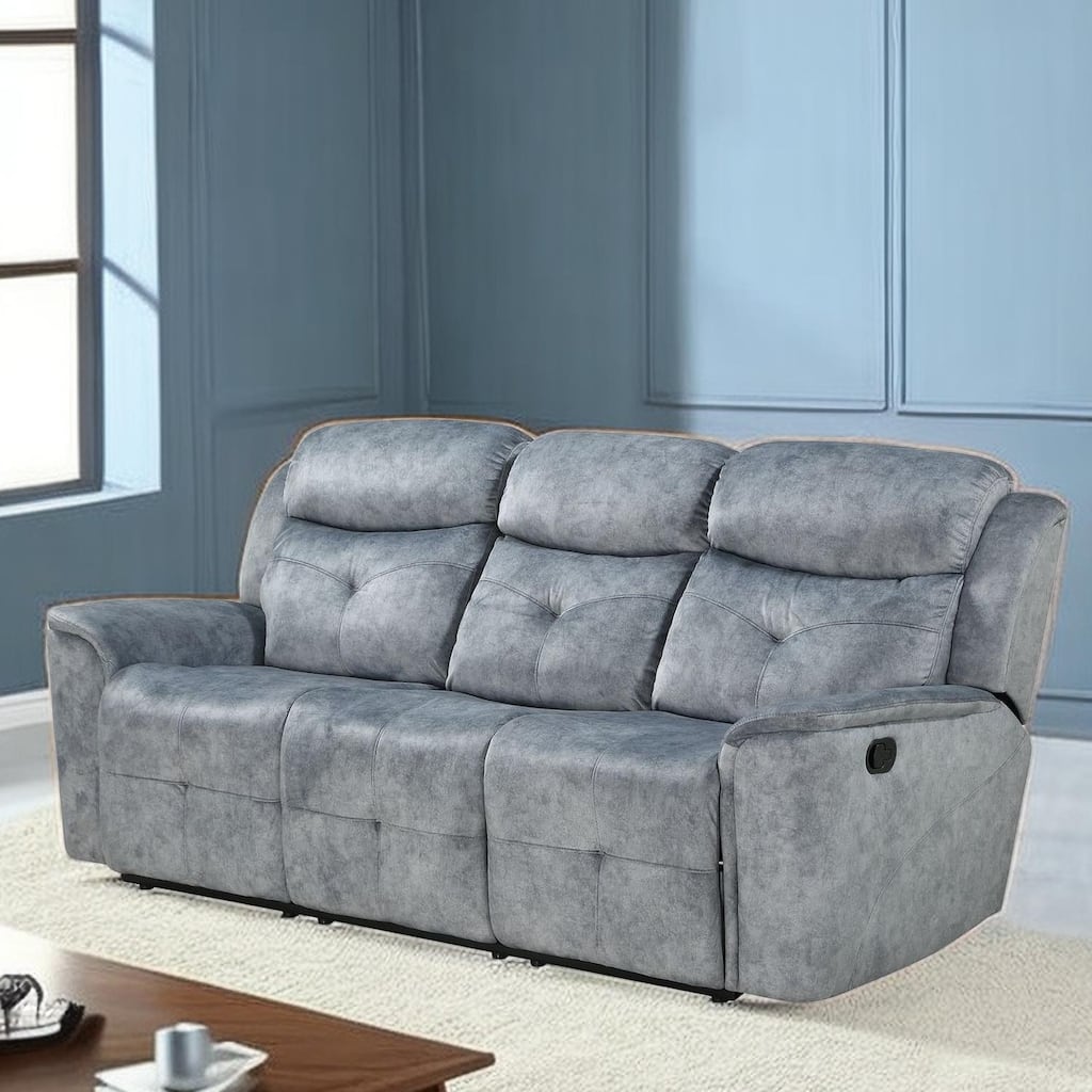 L-shape Linen Fabric Sectional Sofa Set Recliner Chair Sofa
