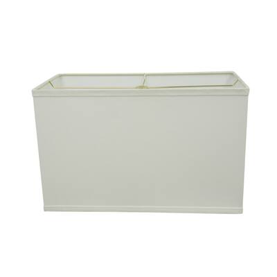 Aspen Creative Rectangular Hardback Shaped Spider Construction Lamp Shade in White (8" + 16") x (8" + 16") x 10"