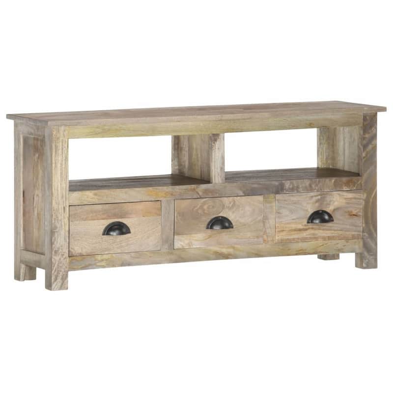 vidaXL TV Stand 43.3"x11.8"x19.7" Solid Wood Mango