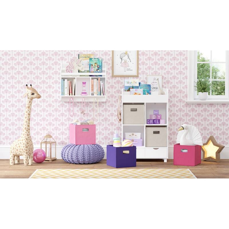 RiverRidge Kids Book Nook Cubby Toy Storage Cabinet with Bookshelf, Drawers, and Hooks