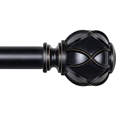 Heavy Duty Curtain Rod, 7/8 Inch Adjustable Drapery Rods with Netted Texture Finials