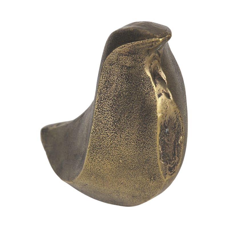 HomeRoots Set of Two 3" Gold Metal Bird Decorative Bookends - 2.7559" H x 3.7402" W x 14.5669" D